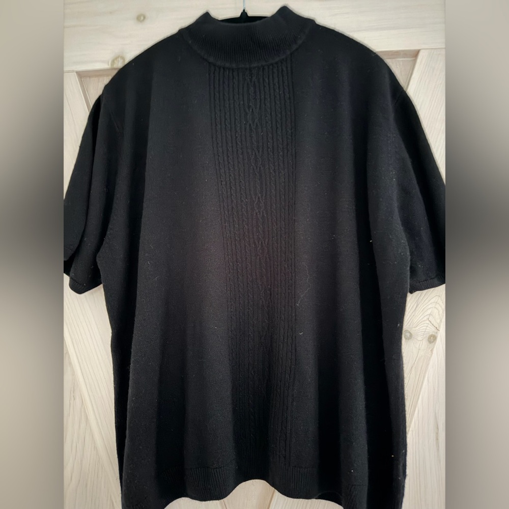Black Woman’s Turtleneck Sweater XXL short sleeve classic Casual Corpcore